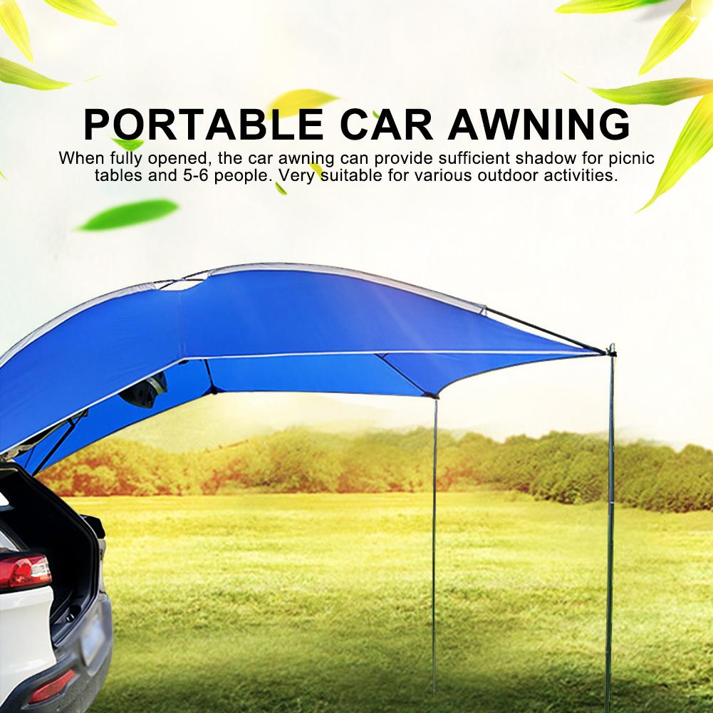 Toldo trasero de coche para exteriores, tienda impermeable, toldo ultraligero, sombrilla para acampar, para coche y SUV