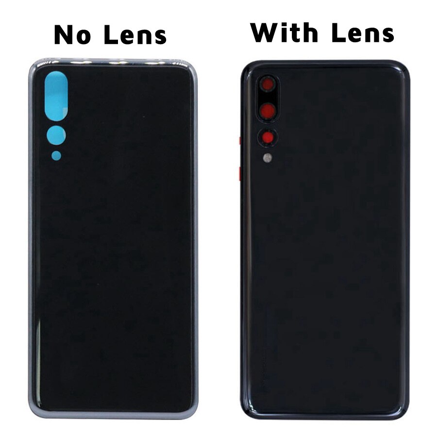 Clear Back Glass Cover Voor Huawei P20 Pro Batterij Cover Terug Glas Panel Vervanging P20 Pro Achter Behuizing Deur Case + Camera Lens