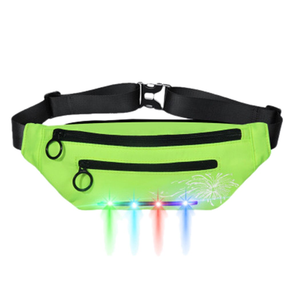 Männer Fanny Pack Led Flash-Glowing Laufen Taille Tasche Frauen Männer Reiten Wandern Telefon Geld Geldbörse Sport Gürtel Tasche Fanny packs: J