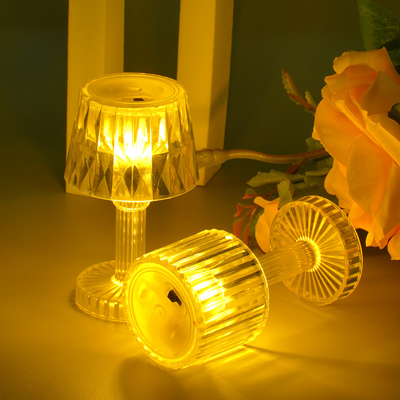 Lámpara LED de ambiente para mesita de noche en miniatura, lámpara de escritorio con batería de botón, suministros de iluminación para el hogar, decoración moderna