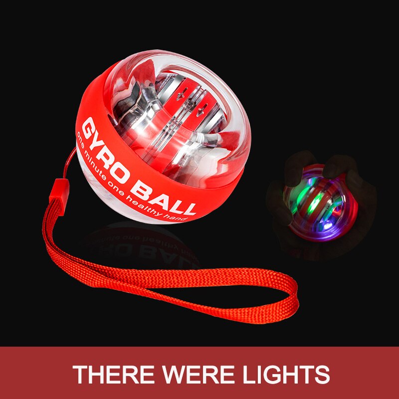 LED Gyroscopic Powerball Wrist Power Arm Hand Grip Muscle Force Trainer Home Gym Fitness Equipment Gyroscope Spinner Balls: Auburn