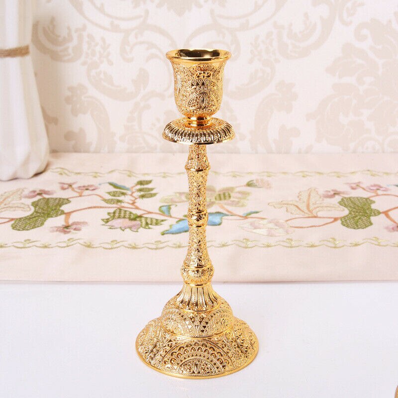 1 Uds Metal 3/5 brazos MESA DE BODA candelabro para velas en casa portavelas: Single head Long