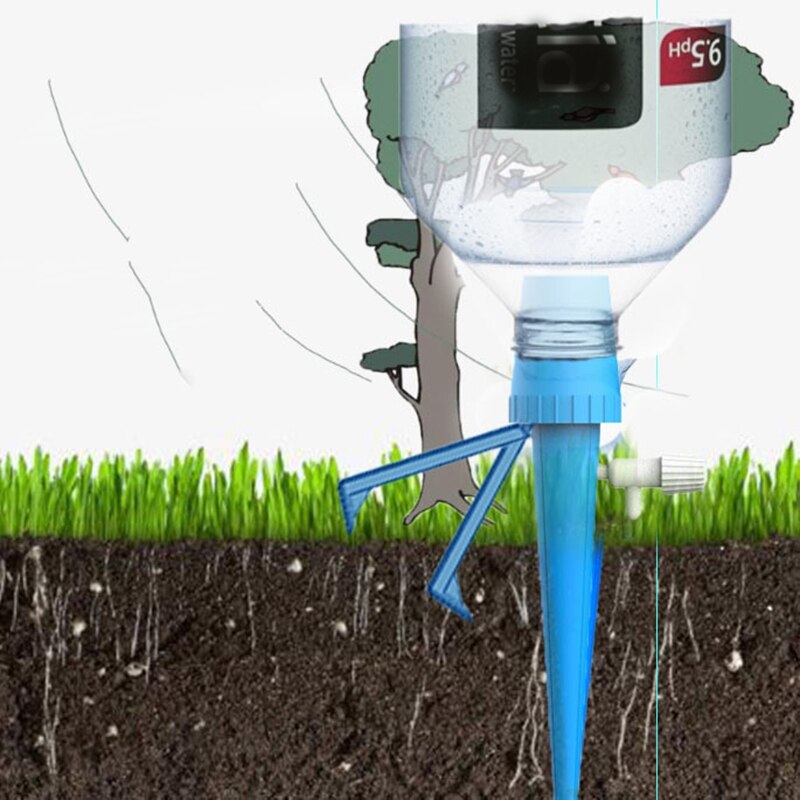 -Plant Watering Devices Self Watering Spikes Automatic Plant Waterer Irrigation Drippers with Slow Release Control Valve Swit