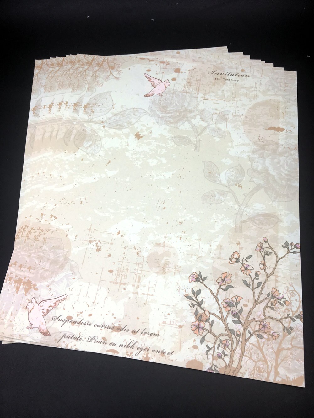 100 sheets tree with bird Style Letter paper stationery writing paper letter set school office supplies