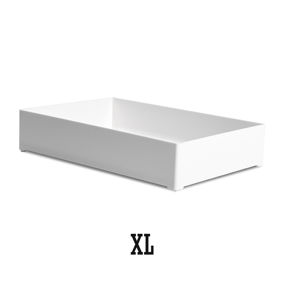 Keuken Lade Organizer Tray Plastic Make Organizer Voedsel Container Storage Case Cosmetische Box Bestek Afwerking Opbergdoos: XL