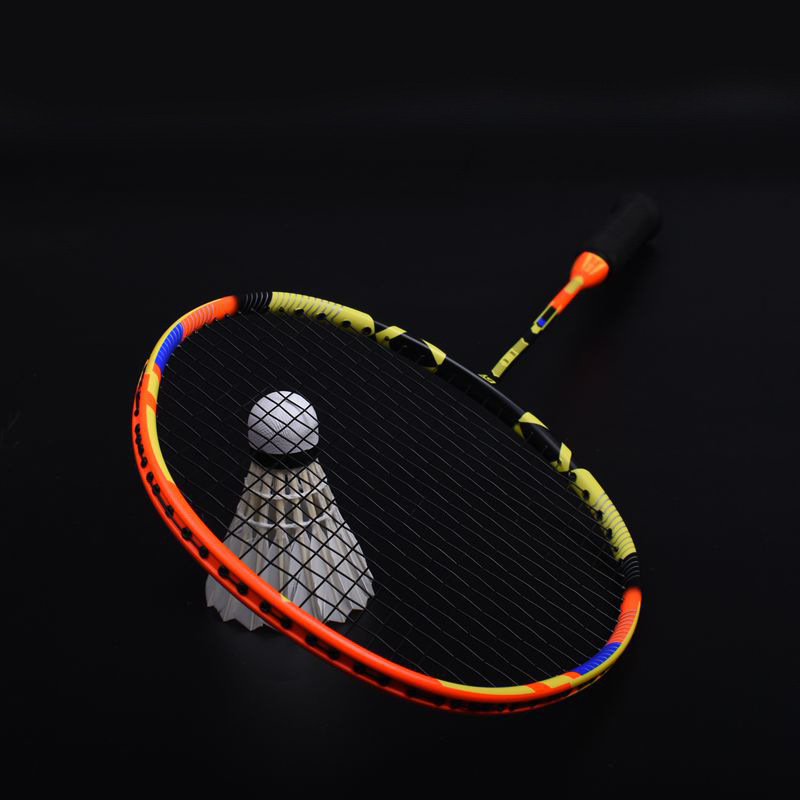 THUNDER Badminton Racket Full Carbon 4u Super LightBoth Offensieve En Defensieve voor Volwassen Major Niveau LJ3074SHE: Orange