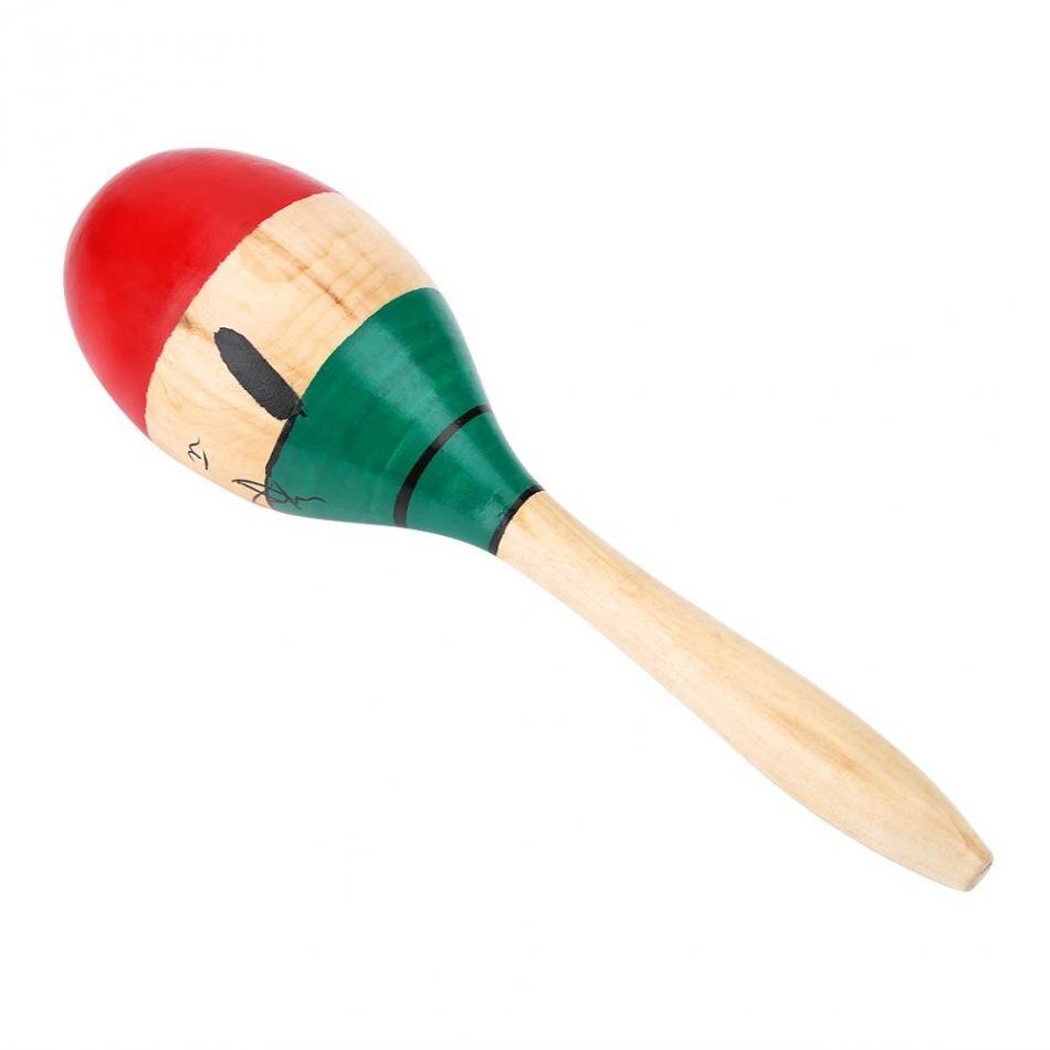 1 Pair Wooden Maracas Durable Large 25cm Musical Educational Instrument Toy for Children Kids Maraca