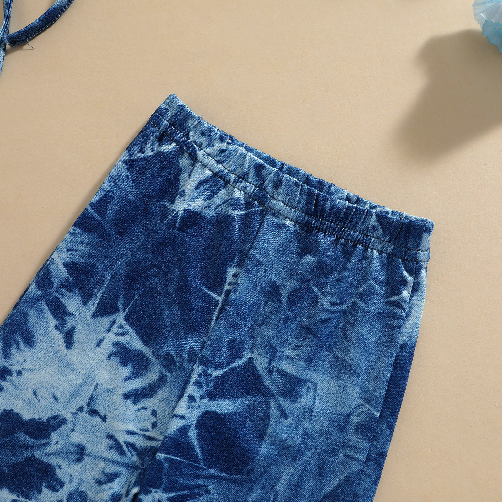 Citgeett Spring Kids Girls 2pcs Clothes Sets Tie Dye Printed Long Sleeve Bandage T Shirts+Pants Clothing Suit