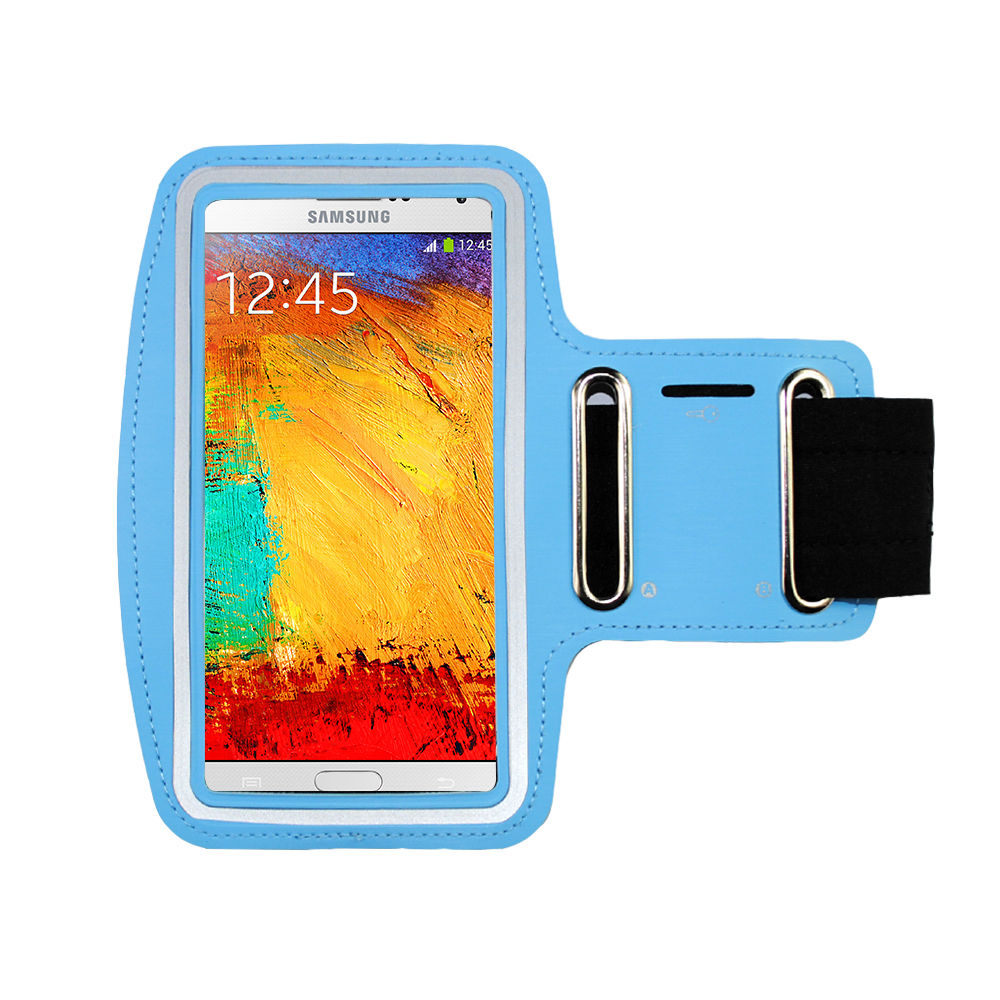 6.2 "En Cours D'exécution Sport Brassard Pochette Pour Samsung Galaxy S10 Plus S9 S8 S7 Bord A10 A20 A30 50 M30 M20 M10 coques de téléphone Housse En Nylon: SkyBlue 1