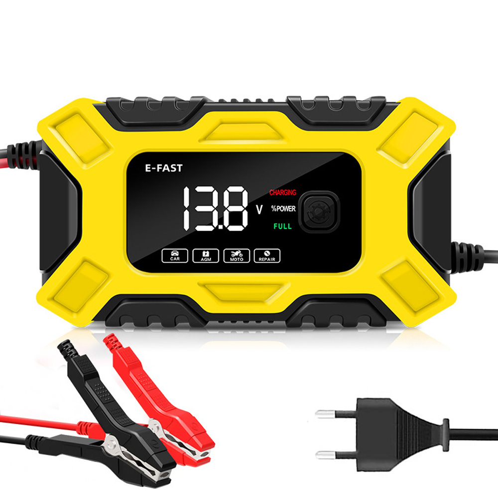 Bilbatterioplader 12v motorcykeloplader batterioplader reparationsoplader: Default Title