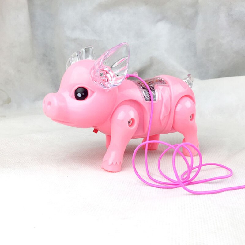 Spielzeug leine Schweinchen leuchtend konzert spaziergang niedlich niedlich schwein tragbare elektrische freundlicher spielzeug Simulation Schweinchen Baby