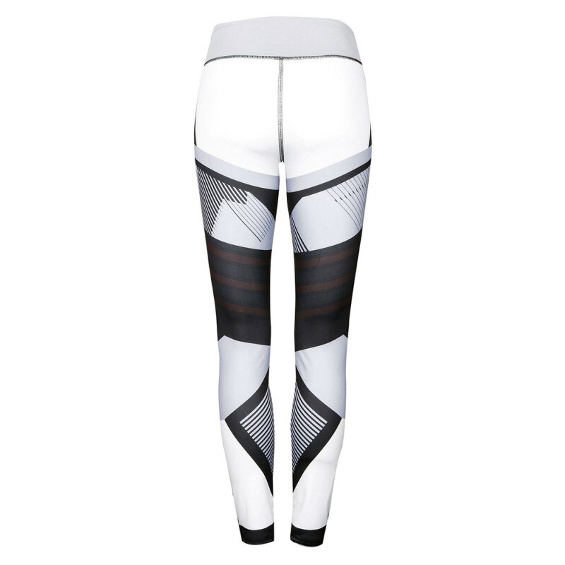 Pantalones deportivos para mujer, ropa deportiva de entrenamiento en negro y dibujo en blanco: W / L
