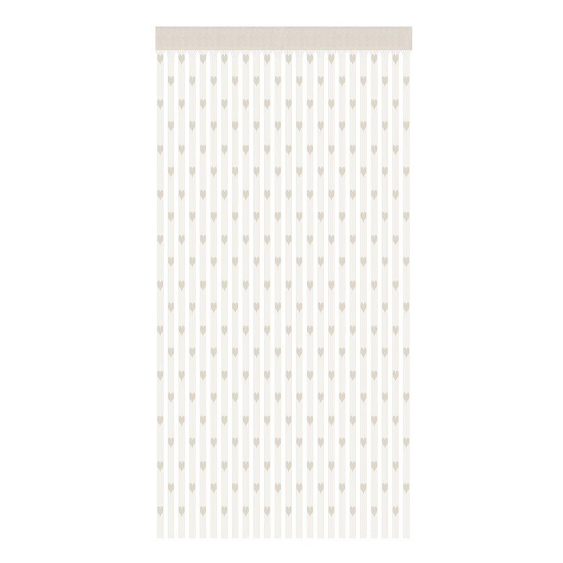 Dørskille ren gardin valance mesh nett tredør gardin persienner håndlaget 100 cmx 200cm romdeler moskitiera 4fm: Elfenben