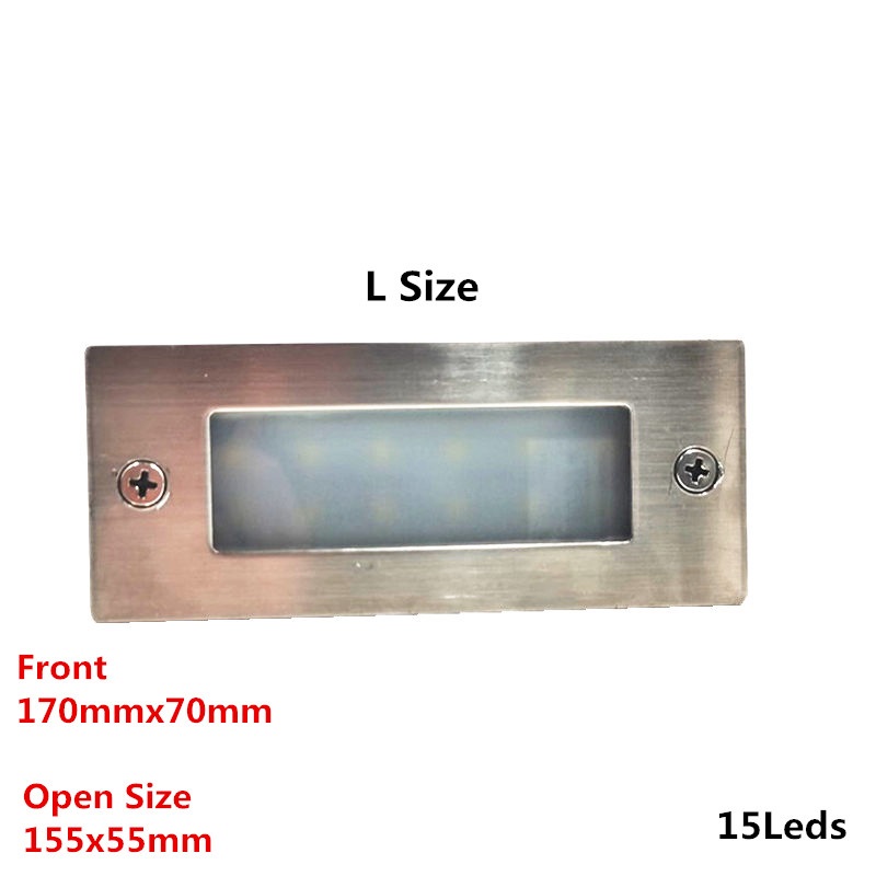 Led Deck Stap Licht 15Leds Ondergrondse Lamp Verzonken Trap Paitio Grond Spot Light Vloer Tuin Landschap Muur Buitenverlichting