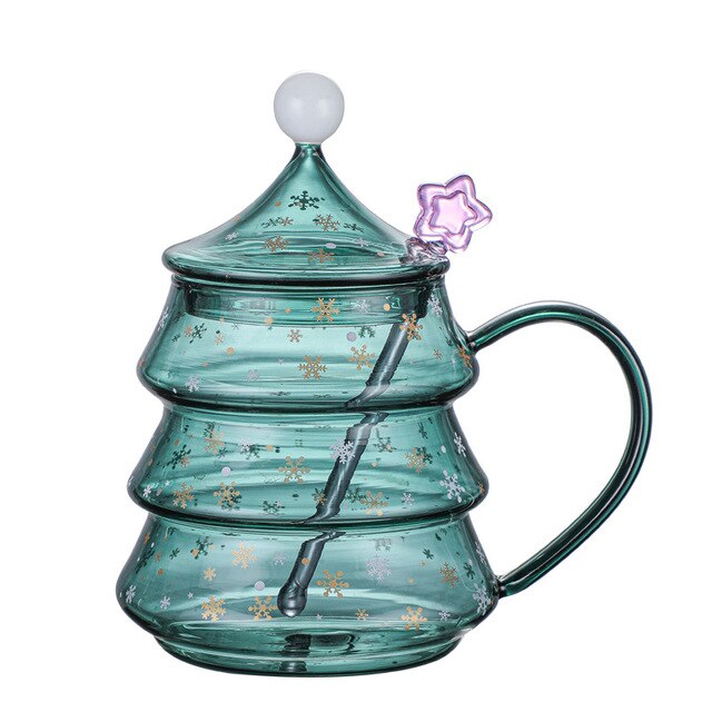 400mi/500mi pyrex stjerne ønsker kopp kopp juletre kopp enkeltlag dobbeltlag kopp kontor merke kaffekopp: B