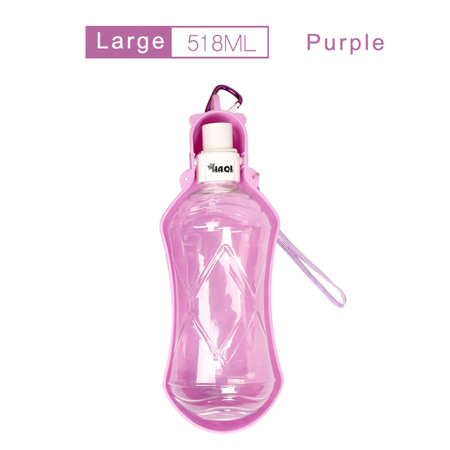 Bouteille d'Eau Pliable en Plastique pour Chien et Chat, Filles de Voyage pour Chiot, Tasse d'Extérieur, Distributeur, 280, 518ml: Bourgogne