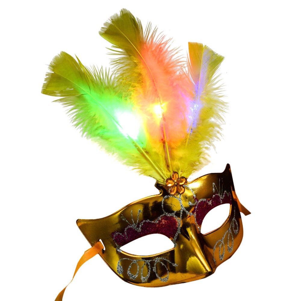 Women Lady Girl LED Mask Masquerade Fancy Dress Party Princess Halloween Christmas Masks 5.16