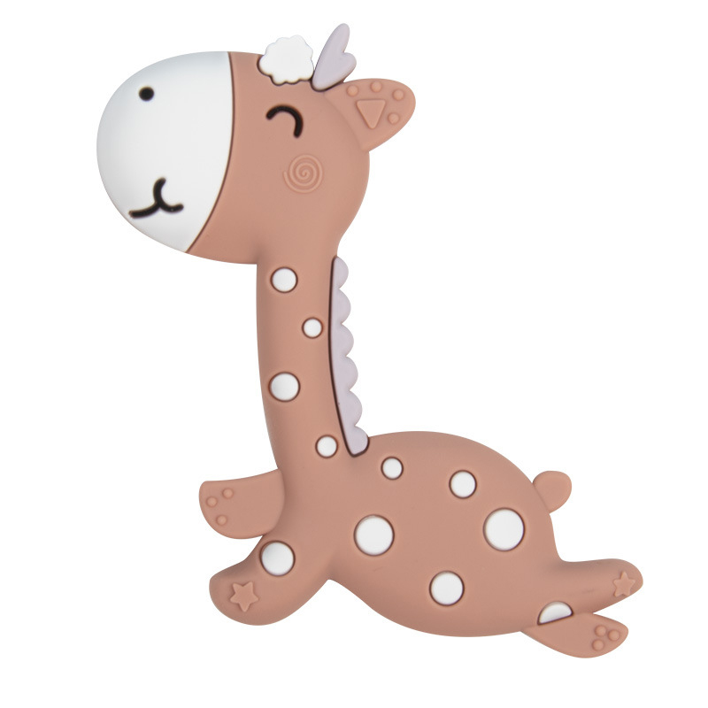 Baby BeißRing Giraffe Baby Beruhigende Beißen freundlicher Molaren Spielzeug Kleinkind Spielzeug Für Neugeborene Geburt: Braun