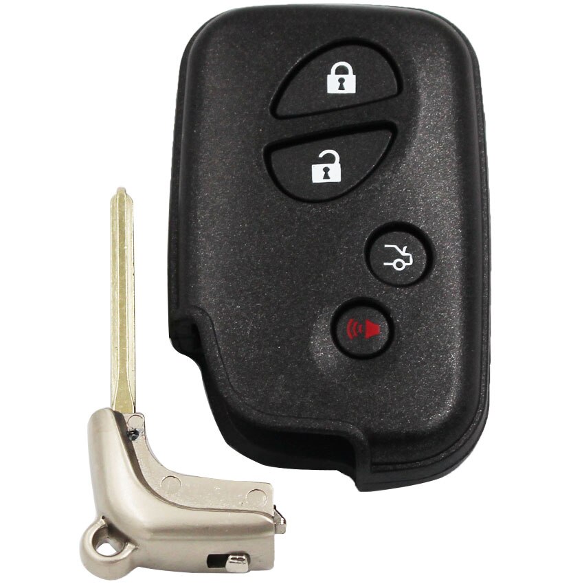3- knops slimme afstandsbediening sleutelbehuizing met 3+1 knoppen, 4- knops sleutelloze toegang, blanco behuizing voor lexus  is250 es350 gs350 ls460 gs