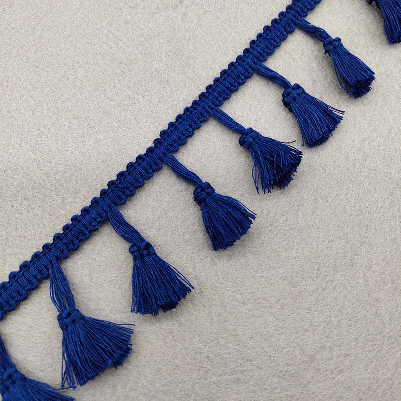 1Yards of Pack 40MM Width Fringe Trim Lace Fibre Tassel Clothes Accessories Wedding Dress Tassel Ribbon Diy: Navy