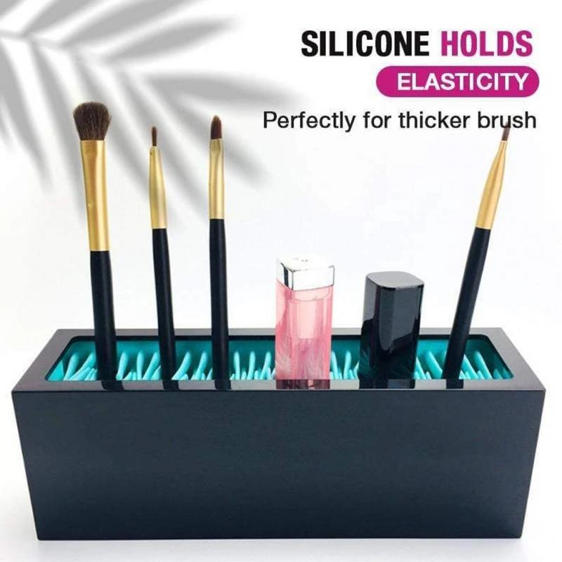 Silicone Makeup Brush Holder Dust-proof Brush Box Makeup Holder Women Brush Organizer Cosmetic Storage Makeup Case Makeup Tools