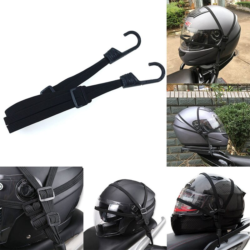 Sangle élastique pour casque de moto, force rétractable, bagages, corde élastique, bande de cerclage, crochet de ceinture, pièces de moto