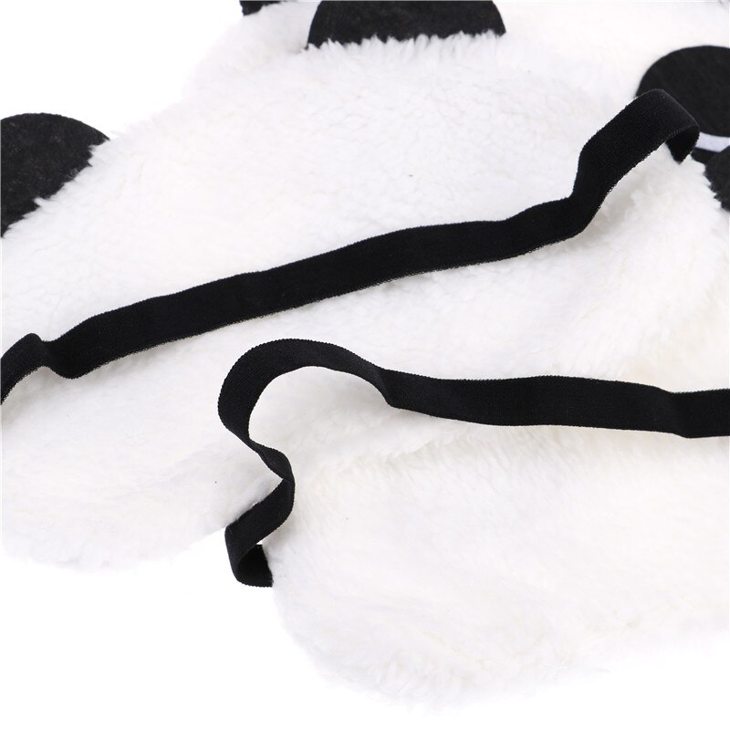 Mascarilla antifaz para dormir Kawaii, antifaz para dormir, antifaz para los ojos, bonita cara blanca de Panda, sombreado, gafas de algodón para dormir, ayuda a relajar las gafas de viaje, 1 ud.