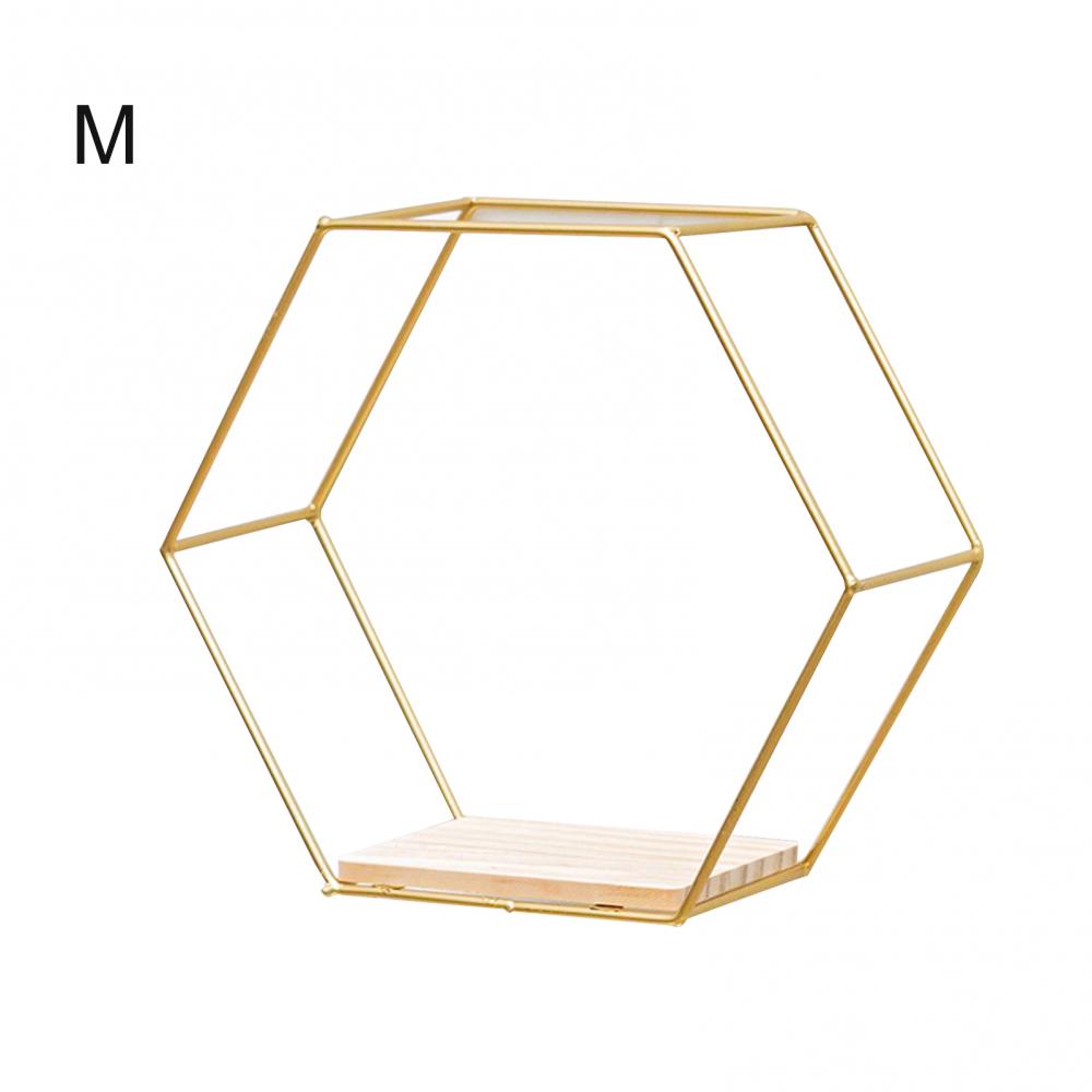Estante de pared, estantes flotantes, soporte de almacenamiento hexagonal montado en la pared, estante de almacenamiento para dormitorio, sala de estar, decoración organizadora de oficina: Grey