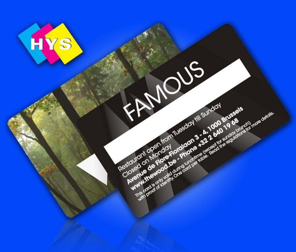 Encoded plastic card and emboss business card printing