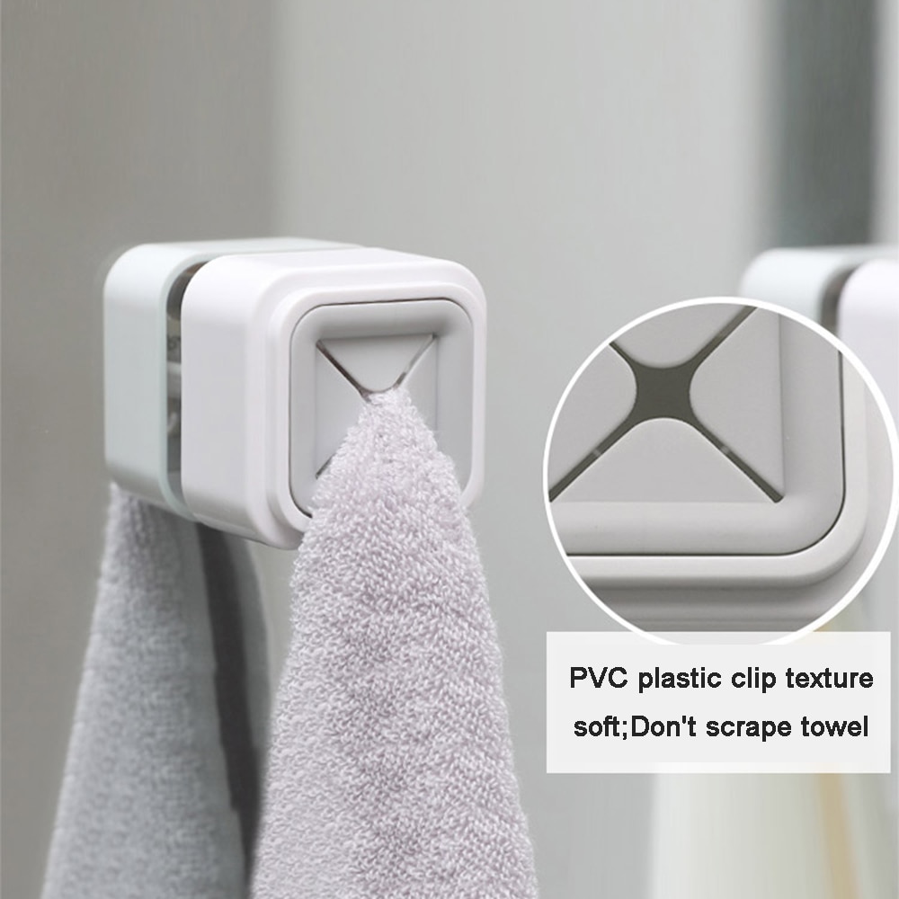 1PCS Towel Holder Sucker Wall Window Bathroom Tool Convenient Kitchen Storage Hooks Washing Cloth Hanger Rack