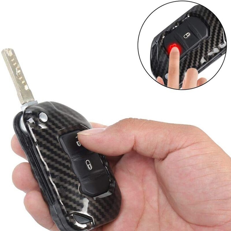Key Fob Cover Case Protection for Jeep Wrangler JL JLU , for Jeep Gladiator ,Key Replacement Accessories