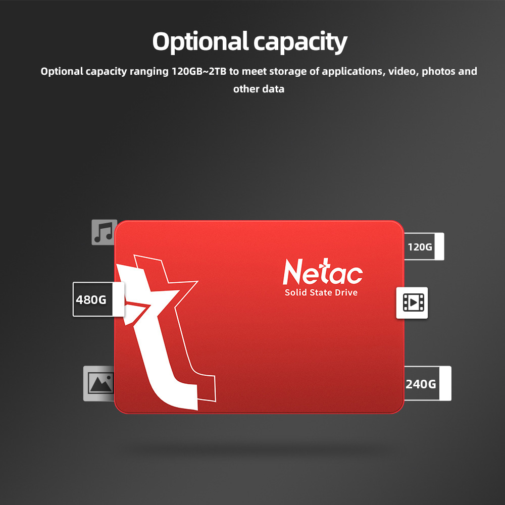 Netac SATA3 SSD 128gb 240gb 256gb 1tb 2tb Hdd 2.5 Hard Disk Disc Internal Solid State Drive for laptop desktop