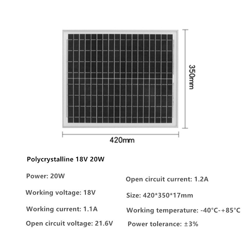 18 v 10w/20w/30w/40w/100w solcellepanel sæt solcelle solcelle solcelle solpaneler til hjemmet solsystem kit