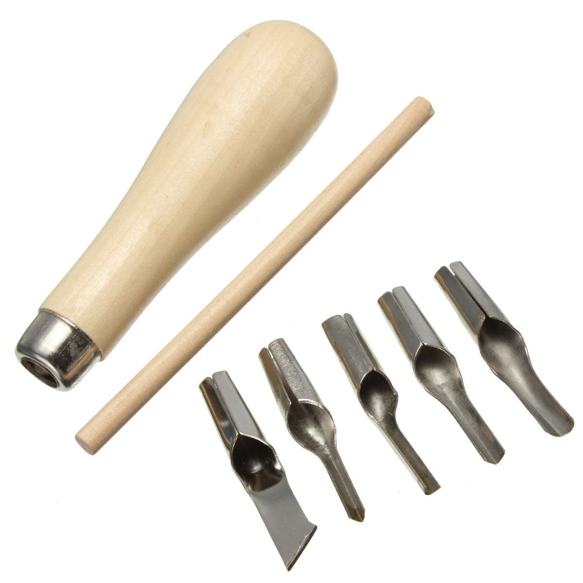 Carving Tools Lino Block Cutting Rubber Stamp With 5 Blade Bits For Print Making DIY Sculpture Necessary Tool Leathercraft