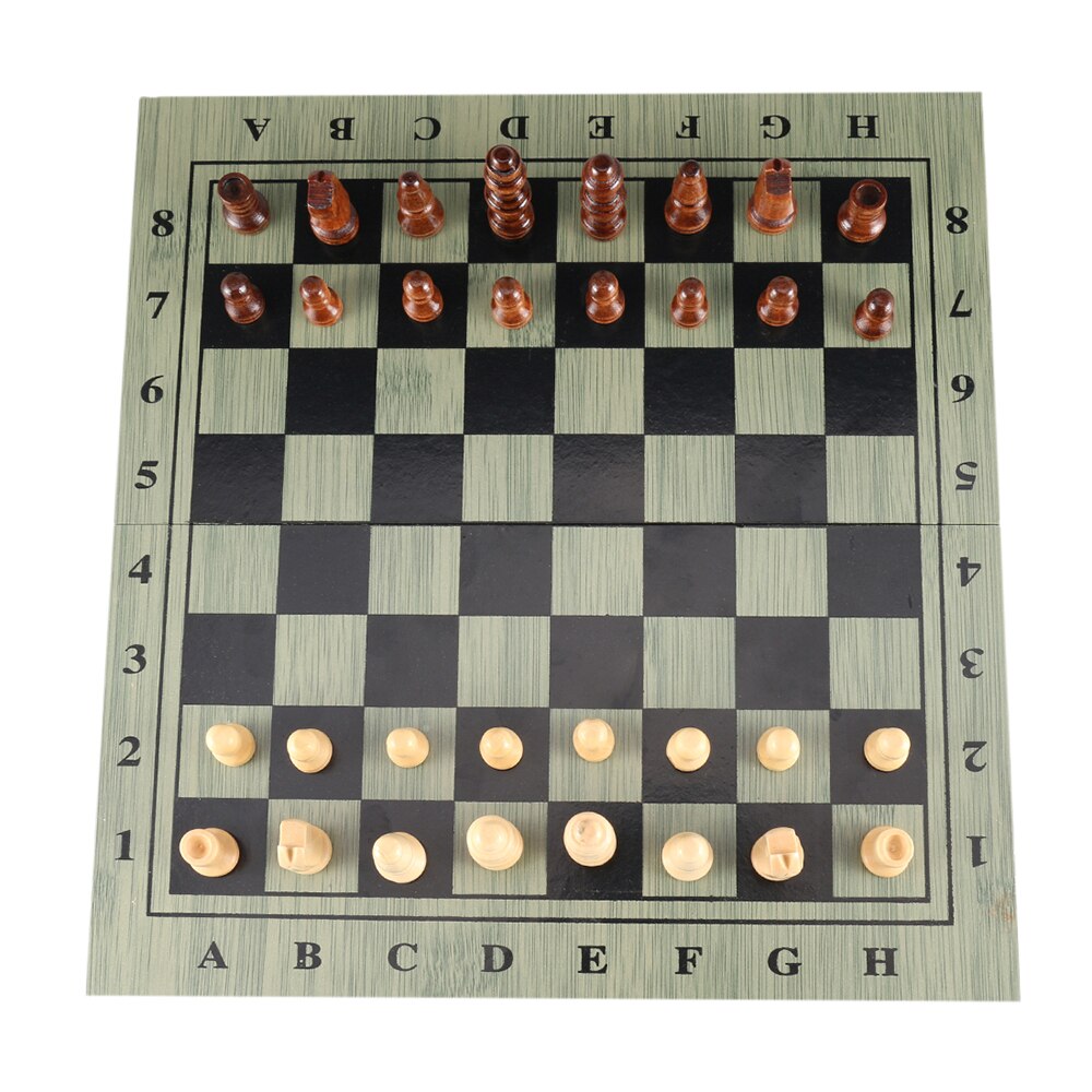 International Chess Set Portable Wooden Chessboard Chess Game For Travel Party Family Activities Magnetic Chess Set playing