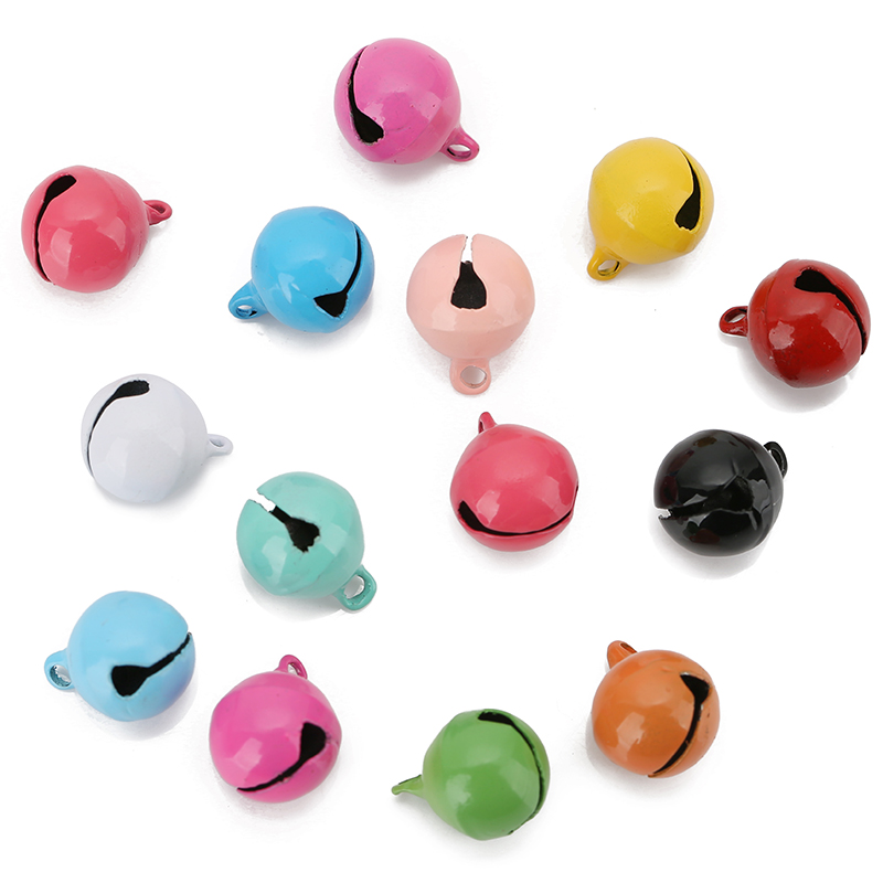 1 paket/los Kupfer klimpern kleine Glocken 6mm/8mm/10mm/12mm/14mm Metall Glocke passen Weihnachts dekoration Handwerk: Grau / 6mm