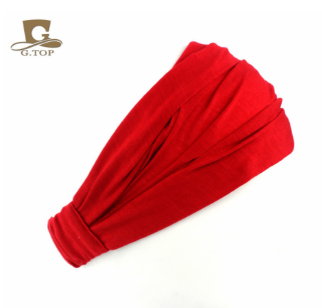 Diadema de algodón para mujer, turbante, bandas elásticas para el cabello de Color sólido, diadema para Yoga, diadema para el cabello de maquillaje, Bandana 2 en 1, accesorios para el cabello: Gris
