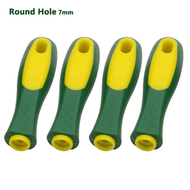4 Stuks Rubber Bestanden Handgrepen Bestanden Levert 4-1/3Inch Lengte Ronde Gat Rechthoekige Gat Kettingzaag Bestand hout Rasp Handgereedschap: Round Hole