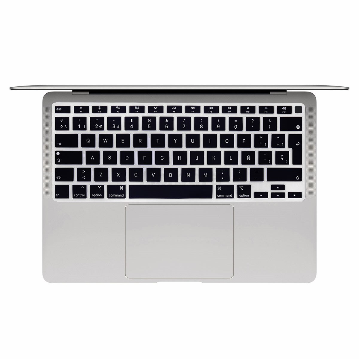 Eu Layout Zacht Voor Macbook Air M1 Chip A2337 Eu Spaans Toetsenbord Cover Silicium Voor Macbook Air 13 2020M1 chip Keyboard Skin: EU-Black