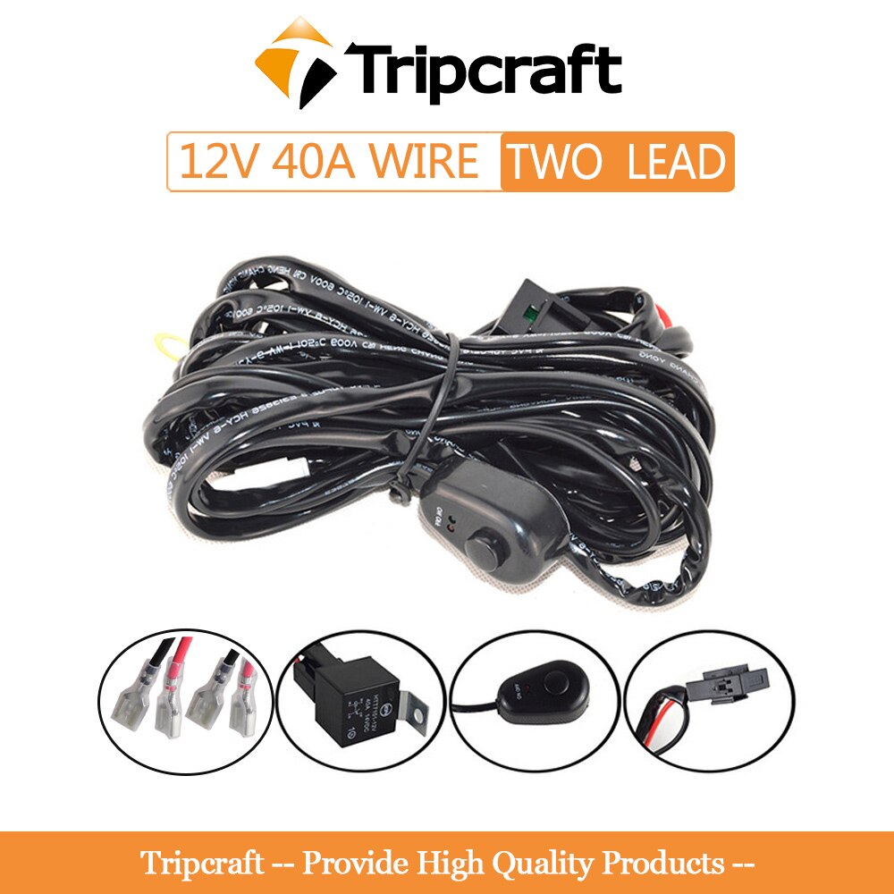 Tripcraft 3Rows LED Bar 4-28 inch LED Light Bar LED Work Light combo beam for Car Tractor Boat OffRoad 4x4 Truck SUV ATV 12V 24V: One Wire Two Lead