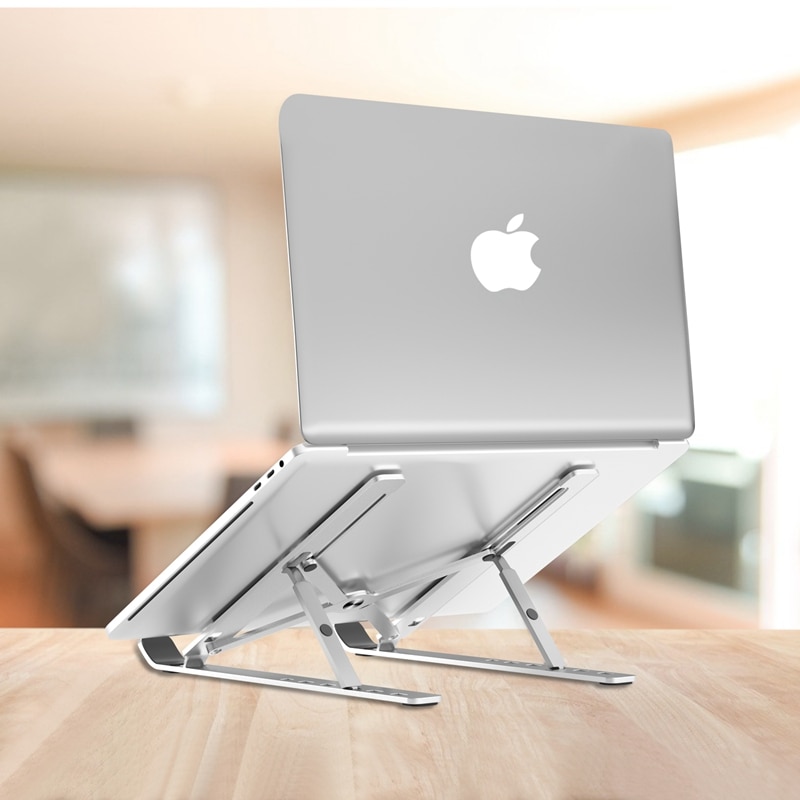 Portable Laptop Stand Aluminium Foldable Notebook Stand For Macbook Pro Adjustable Laptop Holder Base Vertical Notebook Support