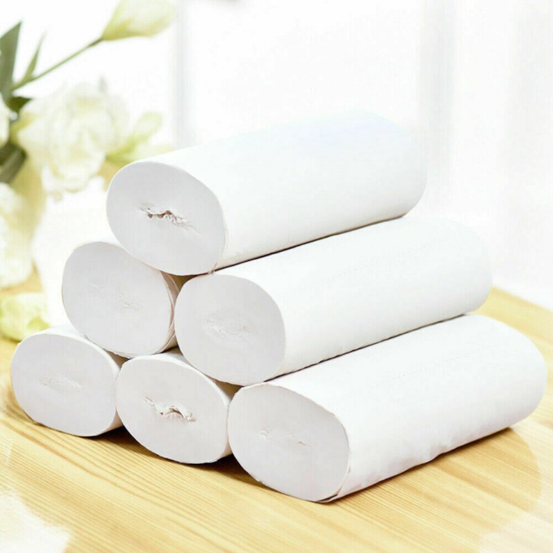 12 pièces/ensemble papier toilette maison bain papier bain toilette rouleau papier blanc papier toilette rouleau de papier hygiénique rouleau de papier essuie-tout