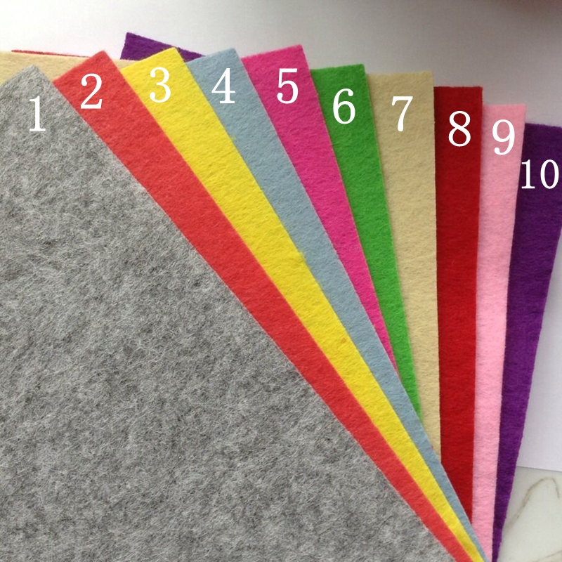 Mix kleur DIY vilt 30x20 cm, 2mm dikke 10 Stks/partij 10 kleuren