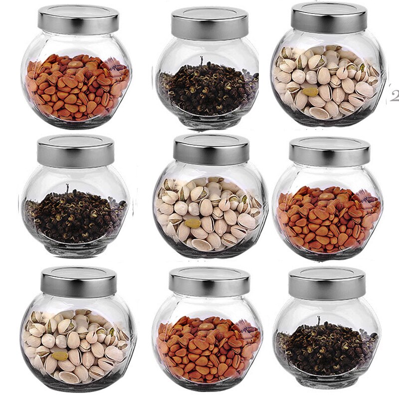 Frasco hermético de vidrio, tarro de almacenamiento de alimentos, botella de preservación de dulces de frijol de té de especias, tarro de especias, botella de pimienta, herramienta de almacenamiento