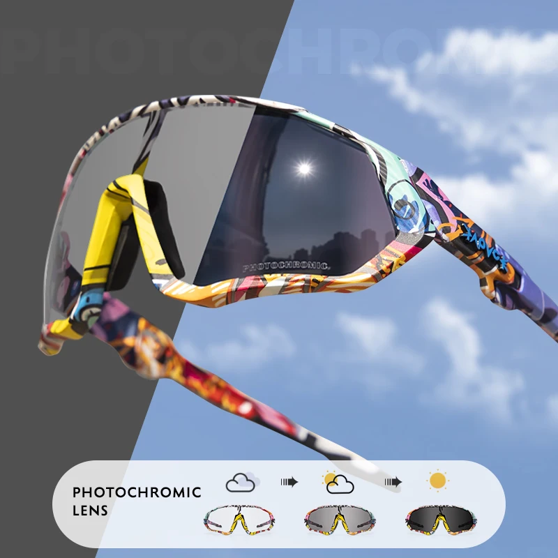 Kapvoe fotochromowe okulary przeciwsłoneczne na rower mężczyźni kobiety Sport Road Mtb rower górski okulary rowerowe okulary rowerowe okulary gogle