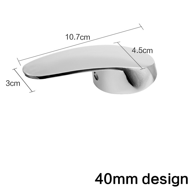 Vandhane enkelt greb håndtag kit badeværelse hane udskiftning vandhane håndtag poleret krom armatur udskift del 35mm 40mm ventil: 40mm armaturhåndtag