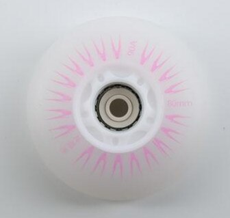 80mm luz LED para destellear Inline Skate ruedas iluminación LED patinaje sobre ruedas Flash patines de ruedas: 15 Purple Pink