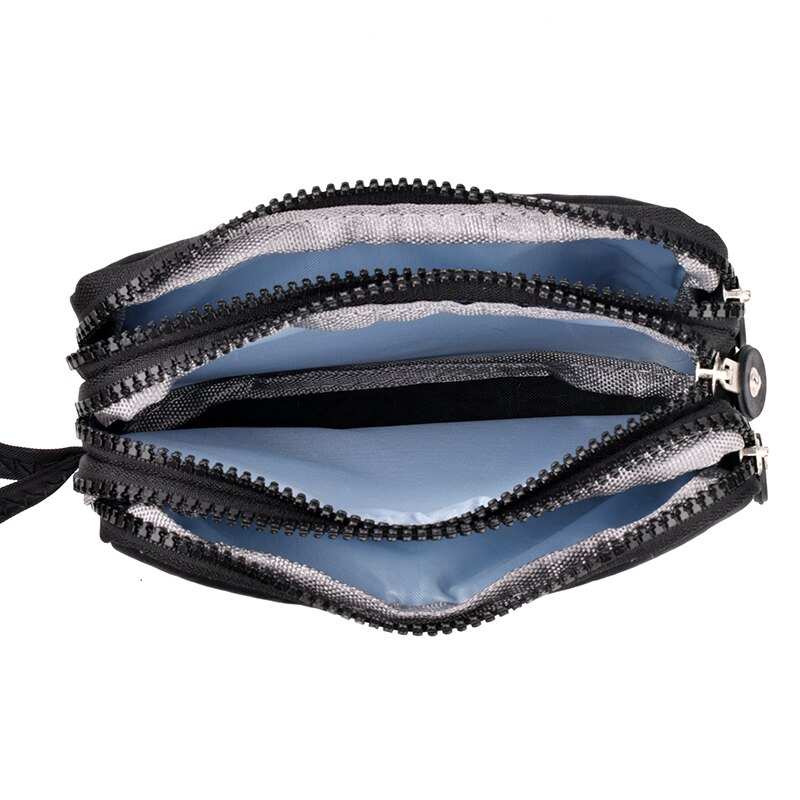 Três zíper feminino bonito moeda bolsa de embreagem para chaves cartões de dinheiro telefone carteiras senhora organizador bolsa grande capacidade meninas bolsas