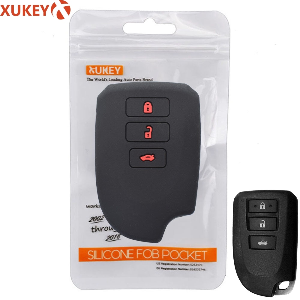 Silicone Key Fob Case For Toyota Vios Yaris Keyless Remote Key Cover Shell Skin Holder 3 Button Keyring Jacket
