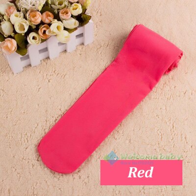 Lovely Candy color baby girl tights stocking for girls bebe newborns toddler infant ballet pantyhose solid velvet infantile 0-2Y: red